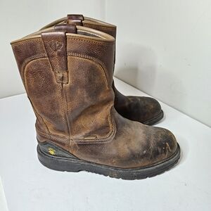 Herman Survivors Leather Steel Toe Boot Brown Men's 10